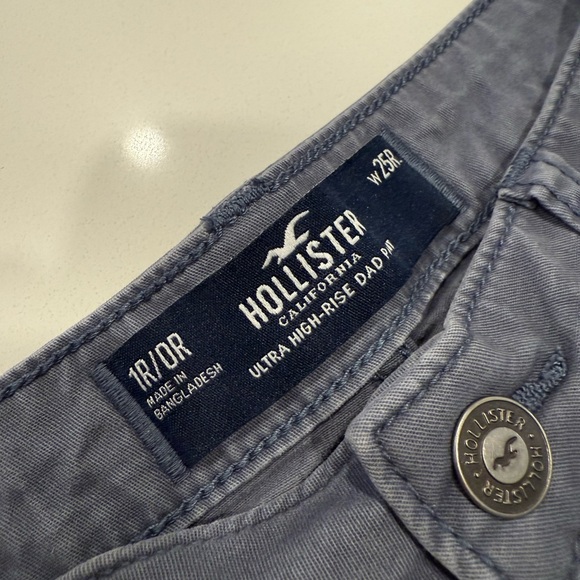 Hollister Women's Charcoal Ultra High Rise Dad Cargo Pants Sz 25 - Picture 6 of 9